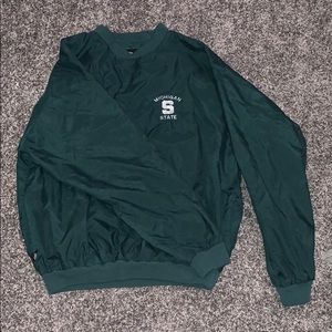 MSU crewneck windbreaker